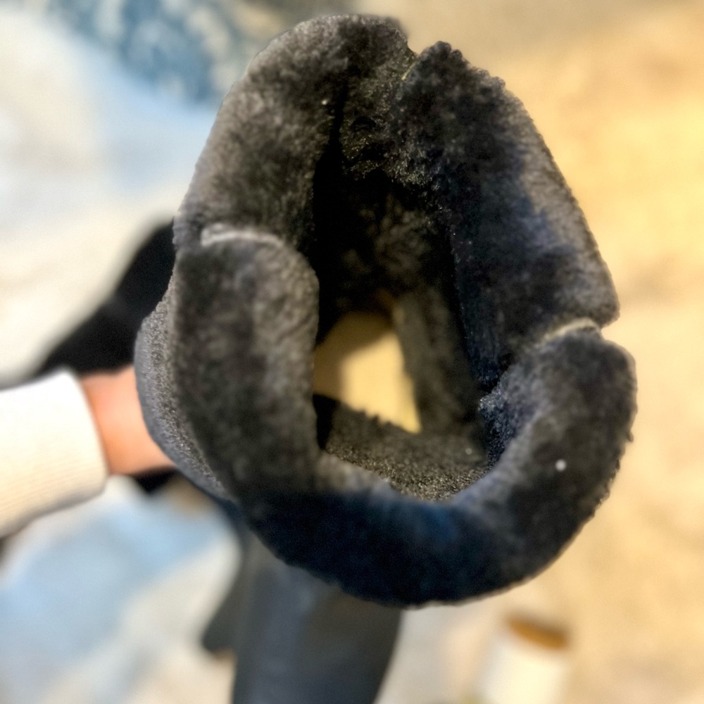UGG Black Tall Wedge Winter Boots - Picture 12 of 16